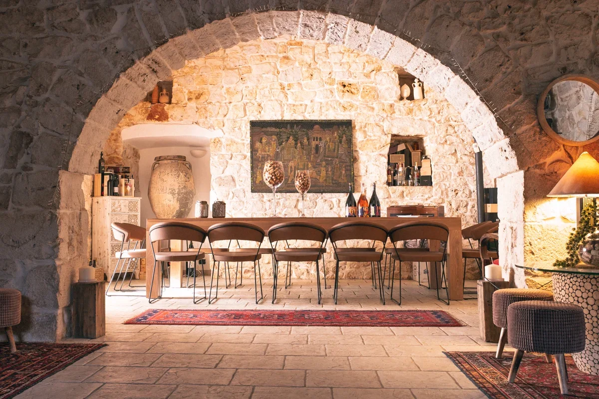 Il salotto conviviale delle Cantine Polvanera